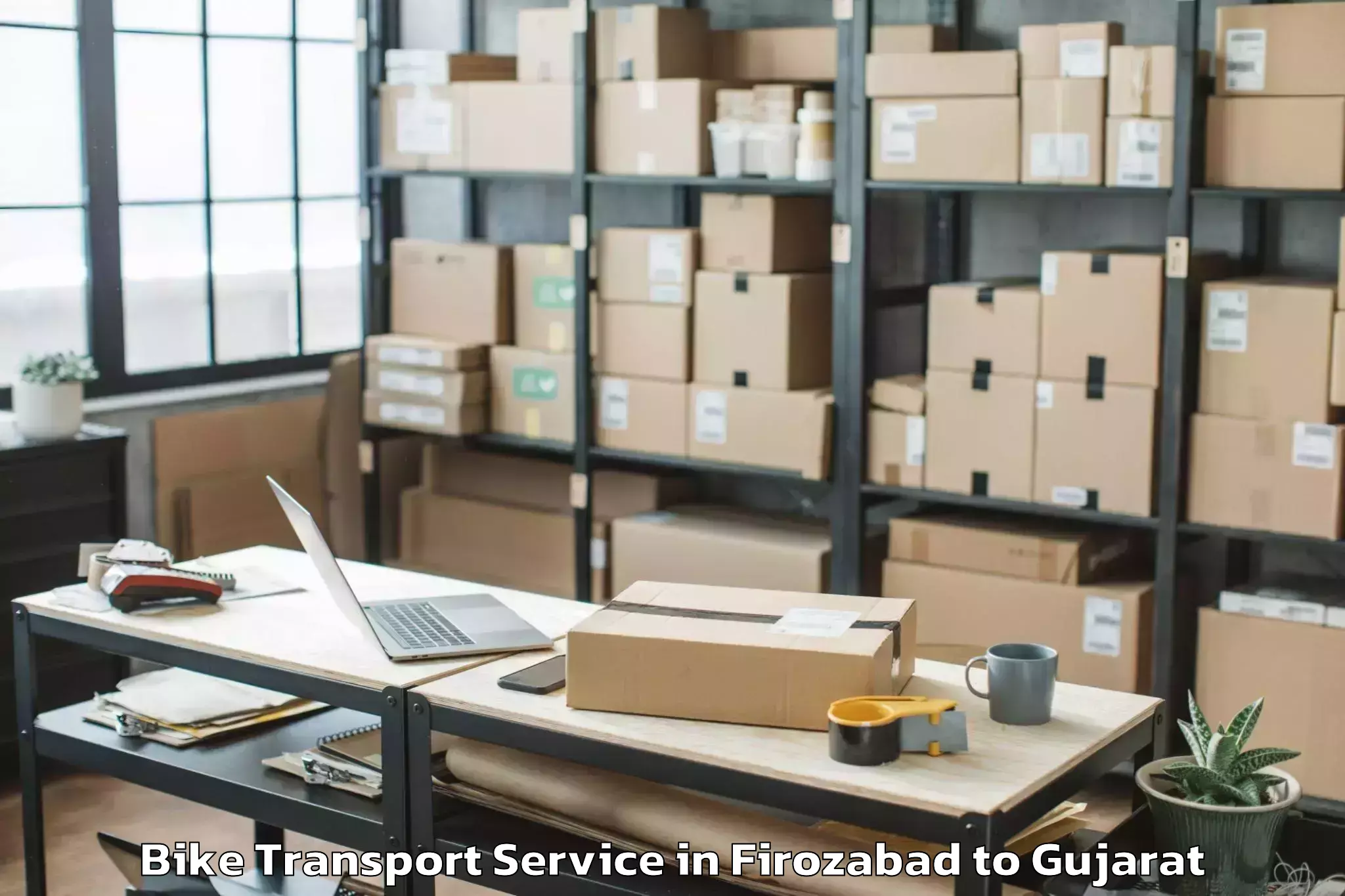 Easy Firozabad to Valsad Bike Transport Booking